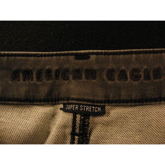 American Eagle Womans SHORTS CUTOFF JEAN 12R JEGGING SUPER STRETCH Black Denim - Picture 5 of 10